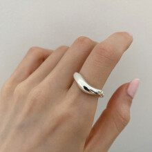 (J2139) Premium 925 Sterling Silver Adjustable Ring With Contemporary Design Stylish For Women