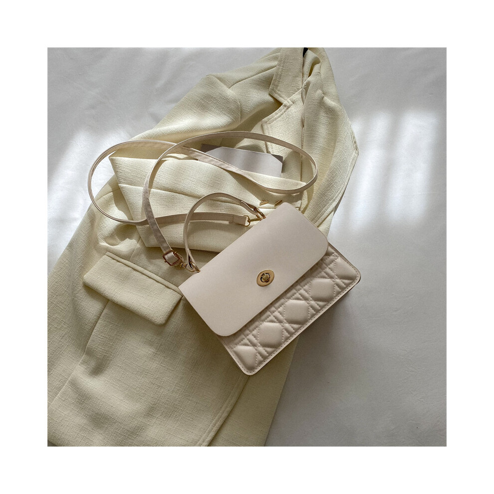 (White) Stylish Pu Fashionable Leather Crossbody Bag For Women Square Trendy Handbag-image-OPC-PGG5M5B-NEW