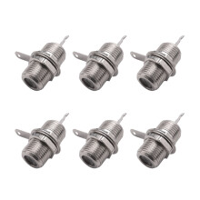 5 Pcs F Type Panel Mounted Socket Female Solder Connector Adapter
