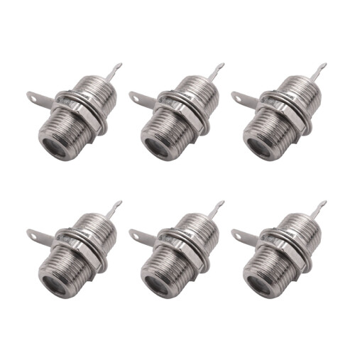 5 Pcs F Type Panel Mounted Socket Female Solder Connector Adapter
