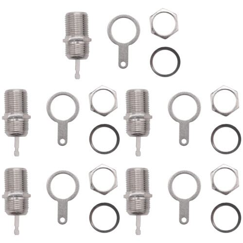 5 Pcs F Type Panel Mounted Socket Female Solder Connector Adapter