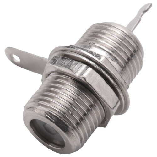 5 Pcs F Type Panel Mounted Socket Female Solder Connector Adapter 2