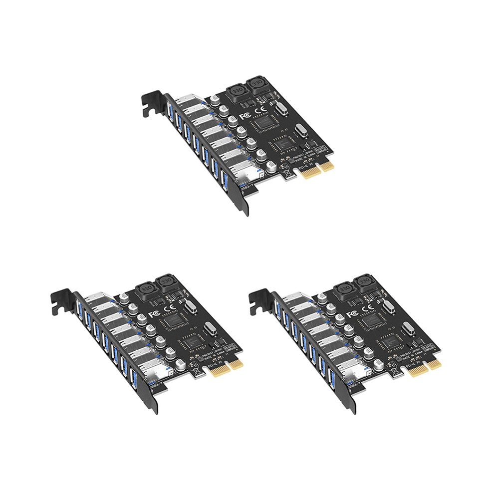 Usb 3.0 Pci-E Expansion Card Adapter 7 Ports Hub For Desktop 4853542370980