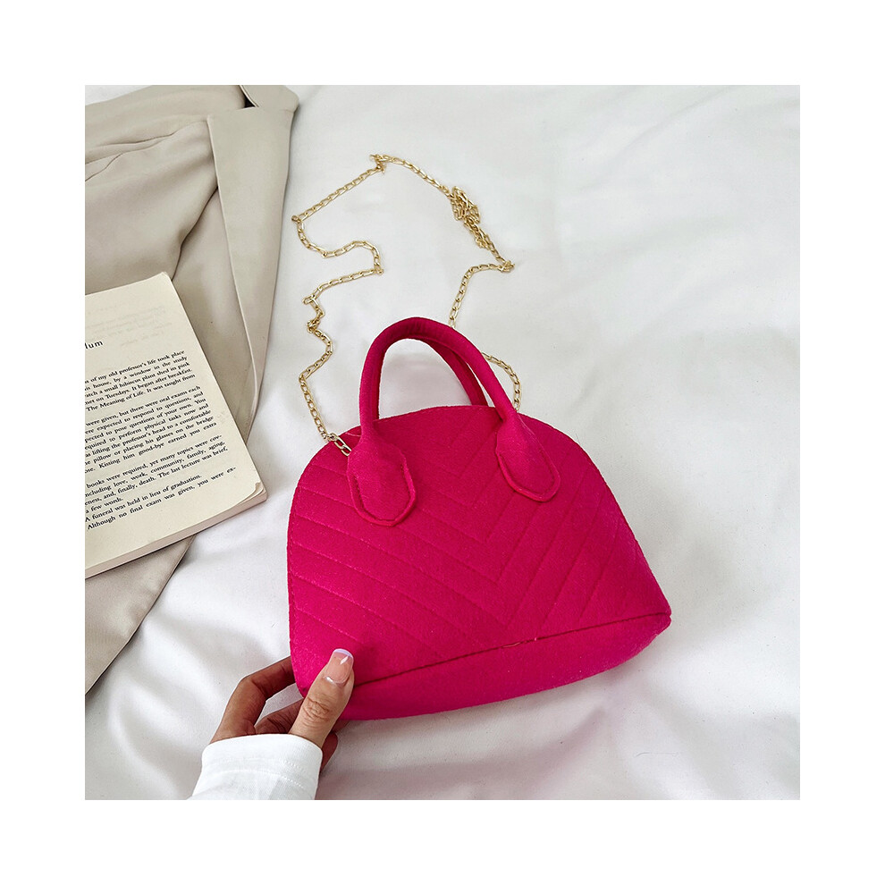 (Rose Red) Spring Chic Fashion Womens Shell Bag With Phone Pocket Zipper Closure And-image-OPC-PGG5VVP-NEW