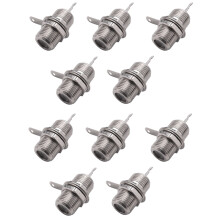 5 Pcs F Type Panel Mounted Socket Female Solder Connector Adapter