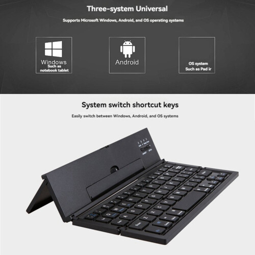 Folding Bluetooth Keyboard Portable Travel Foldable 2