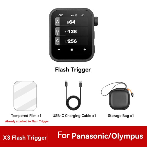 Para X3 Flash Trigger Flashes Sem Fio TTL 2.4Ghz OLED TouchScreen Transmissor para / Camera 2