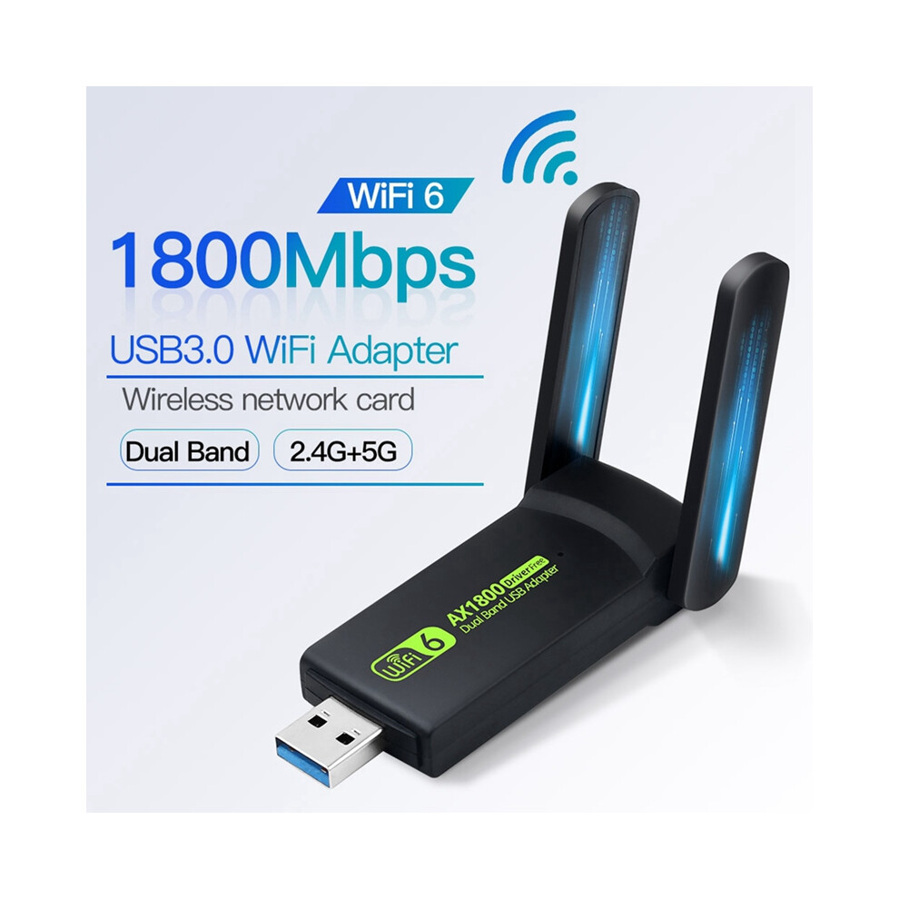 1800Mbps Wifi6 Usb3.0 Network Adapter 802.11Ax Dual Band 2.4G/5Ghz 4853542385335
