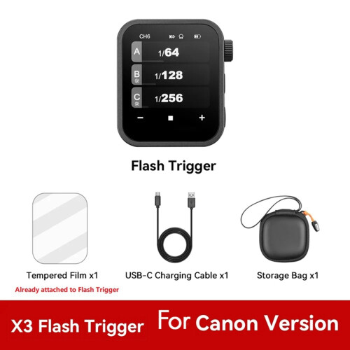 Para X3 Flash Trigger Flashes Sem Fio TTL 2.4Ghz OLED Touch Screen Transmissor para CÃmera 2