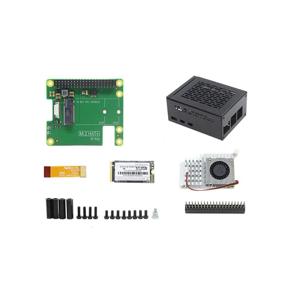 Pcie To M.2 Hat+For 5 Gen2 Gen3 Nvme Ssd 512Gb 4853542383119