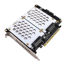U.2 Dual-Disk Adapterkaart SFF8639 NVME en SATA 2,5-Inch Harde Schijf Naar PCIE4.0 Gesplitste Kaart