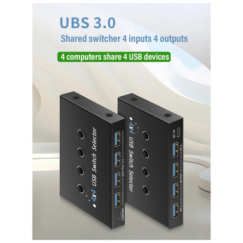 Przełącznik USB 3.0 KM Selector 4 Komputer Laptop PC Host 2