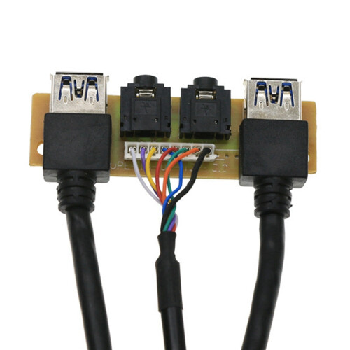 60cm Panel USB3.0+USB3.0+HD Audio Jack Ports I/O Board+Internal Wire 2