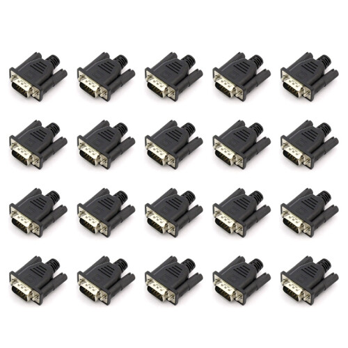 Adaptador de vídeo virtual VGA macho com plugue fictício e placa de trava EDID 1