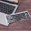 White Letters Arabic English Keyboard Sticker Decal Black 4