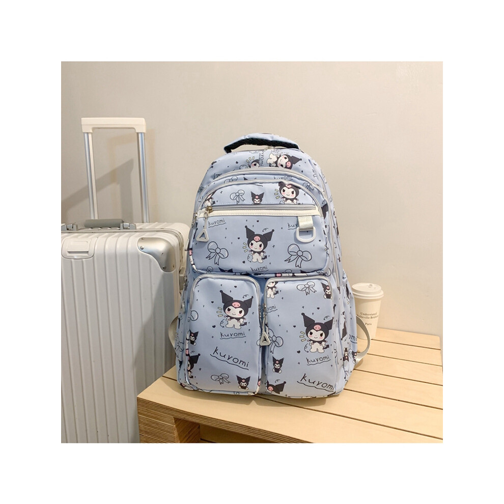 (Blue) Nylon Fashionable Backpack With Ergonomic Design For Students Featuring Spacious Storage And Options Multiple Color-image-OPC-PGG6GNM-NEW