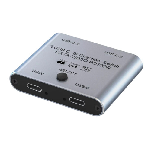 Switch Splitter til 2 computere, to-vejs USB-C KVM