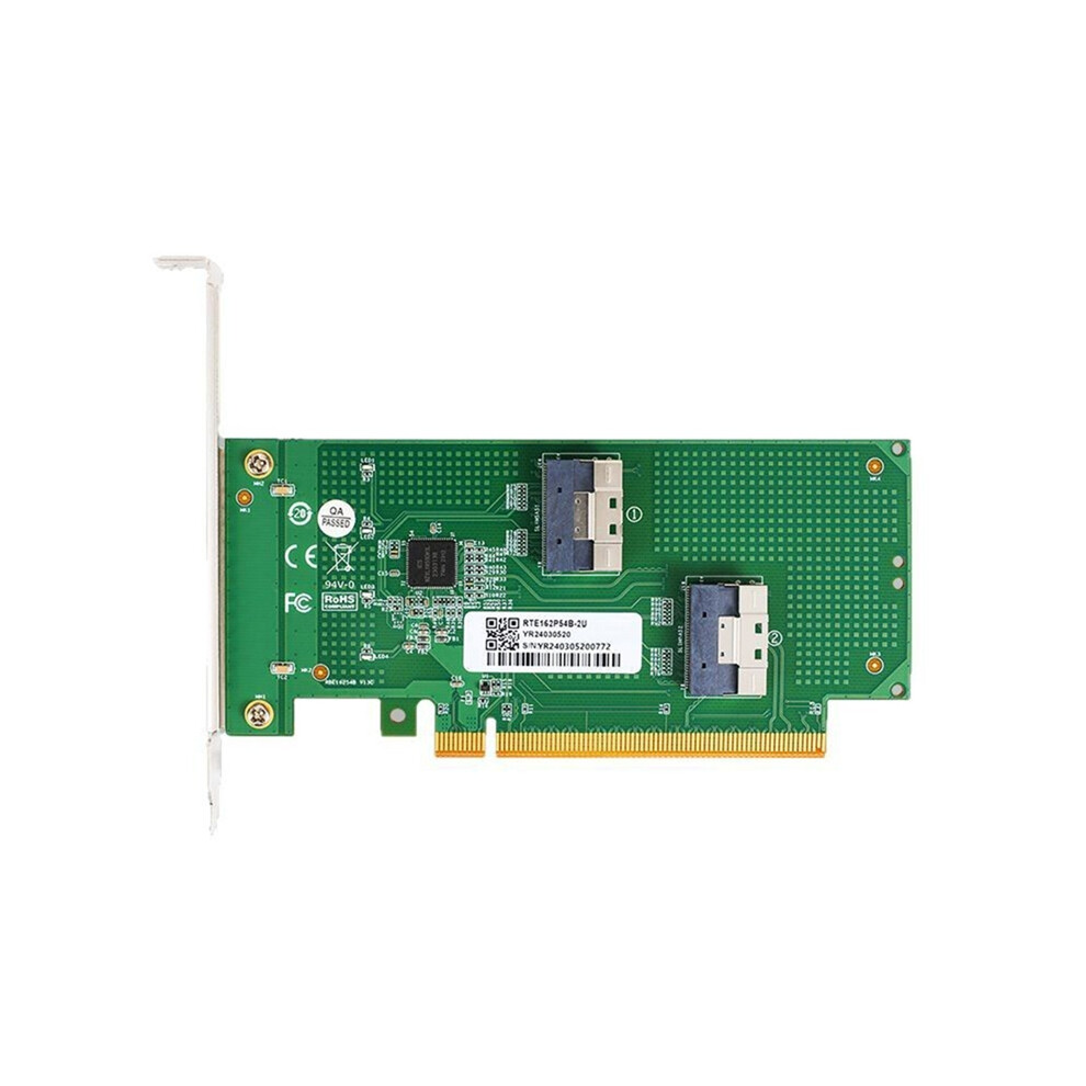 Dual-Channel Pcie X16 To 2X Slimsas Sff-8654 8I Adapter Card 4853542392838