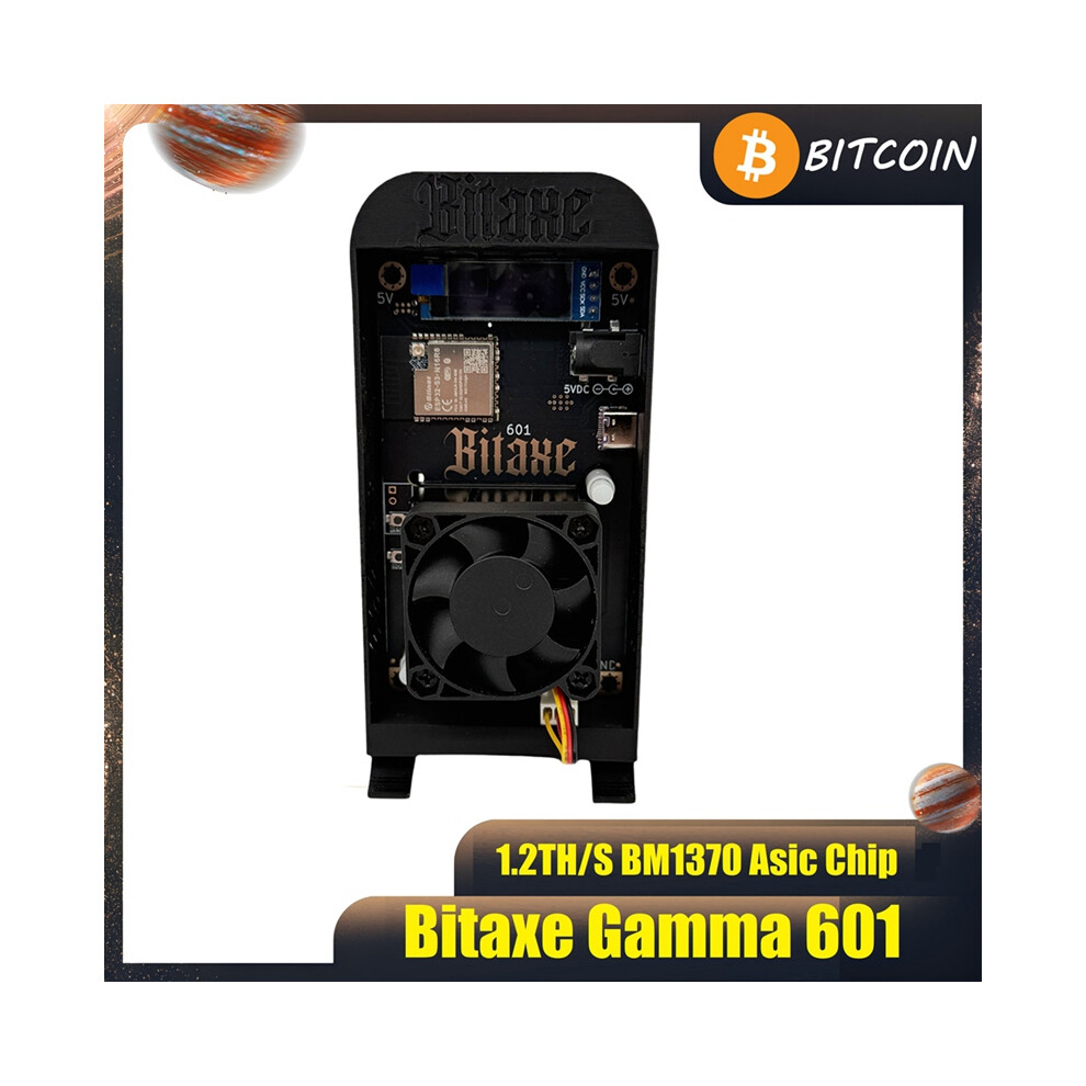 Gamma 601 1.2Th/S Bitcoin Solo Lottery Miner Bm1370 Uk Plug 4853542393743