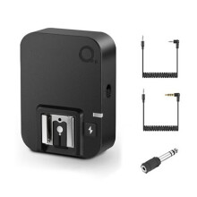 Receptor de Flash Sem Fio QR 2.4G para Gatilhos QPRO-C, QPRO-N, QPRO-S, Contato Único com Porta Sincronização 2,5 mm