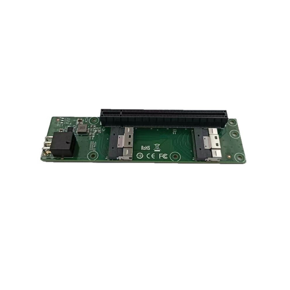 Pcie 5.0 X16 To Mcio 8I Adapter Card 2-Port X8 Slot Riser 4853542395921