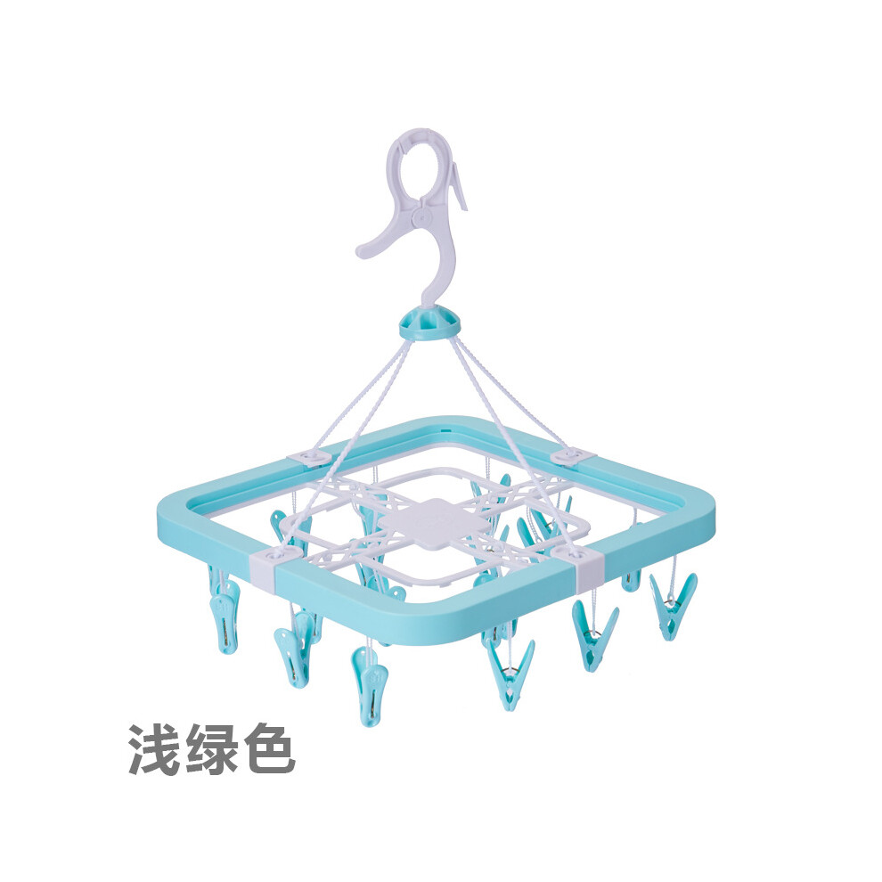 ( Green) Clip Plastic Convenient Hanger For Drying Baby Clothes And Socks Underwear Light/Green