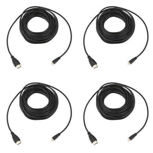 4piezas 10M LÍNea de ConversiÓN Video HD Macho A Micro-