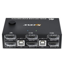 8K Dobbeltskjerm KVM-bryter, DisplayPort 1.4-bryter