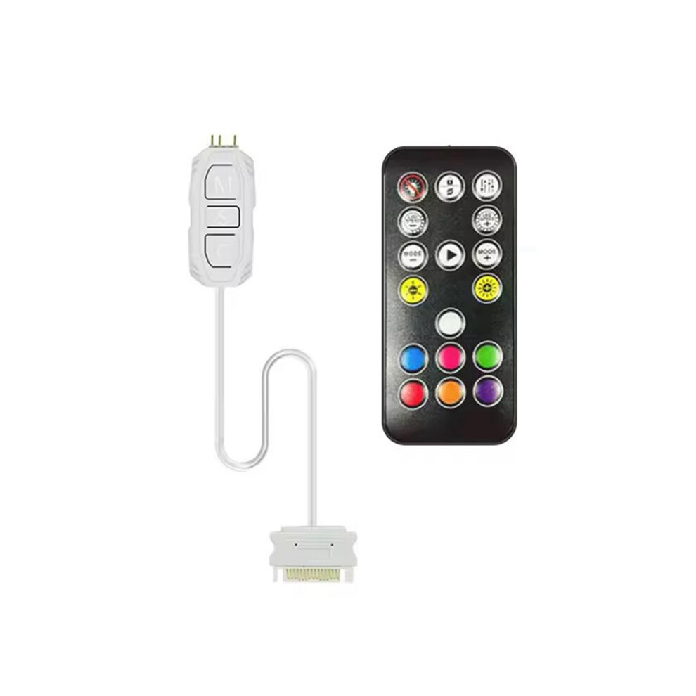 Argb Controller 5V 3Pin To Sata Power Supply Rgb White 4853542396782