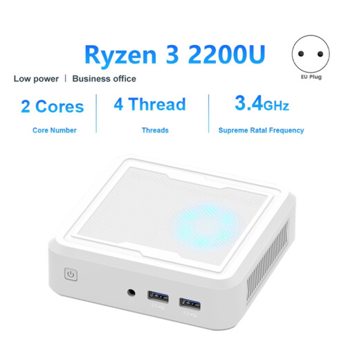 Για AMD Ryzen 3 2200U Έως 65W Mini gaming υπολογιστή EU PLUG 2