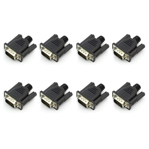 Adaptador de vídeo virtual VGA macho com plugue fictício e placa de trava EDID