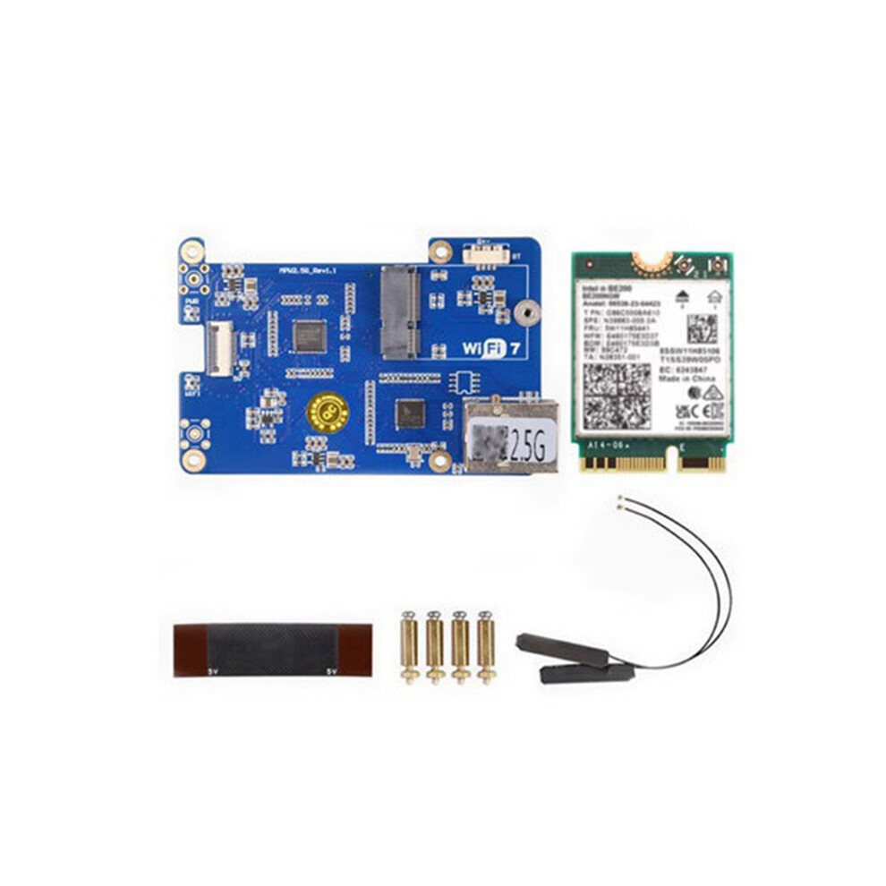 Mpw2.5g For Raspberry Pi5 Expansion Board Pcie To Wifi7 2.5G Eth 4853542306033