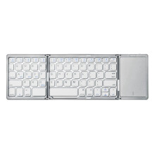 B089T Klapptastatur mit Trackpad für iOS und, Silber