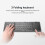 B089T Tastiera pieghevole con trackpad per iOS e, nero 3