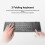 B089T Folding Keyboard with Trackpad for IOS and ,Gray 3
