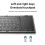 B089T Tastiera pieghevole con trackpad per iOS e, nero 10