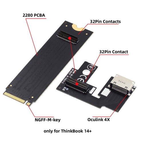 Klucz M PCI-E 3.0 M.2 do adaptera hosta Oculink SFF-8612 SFF-8611 2