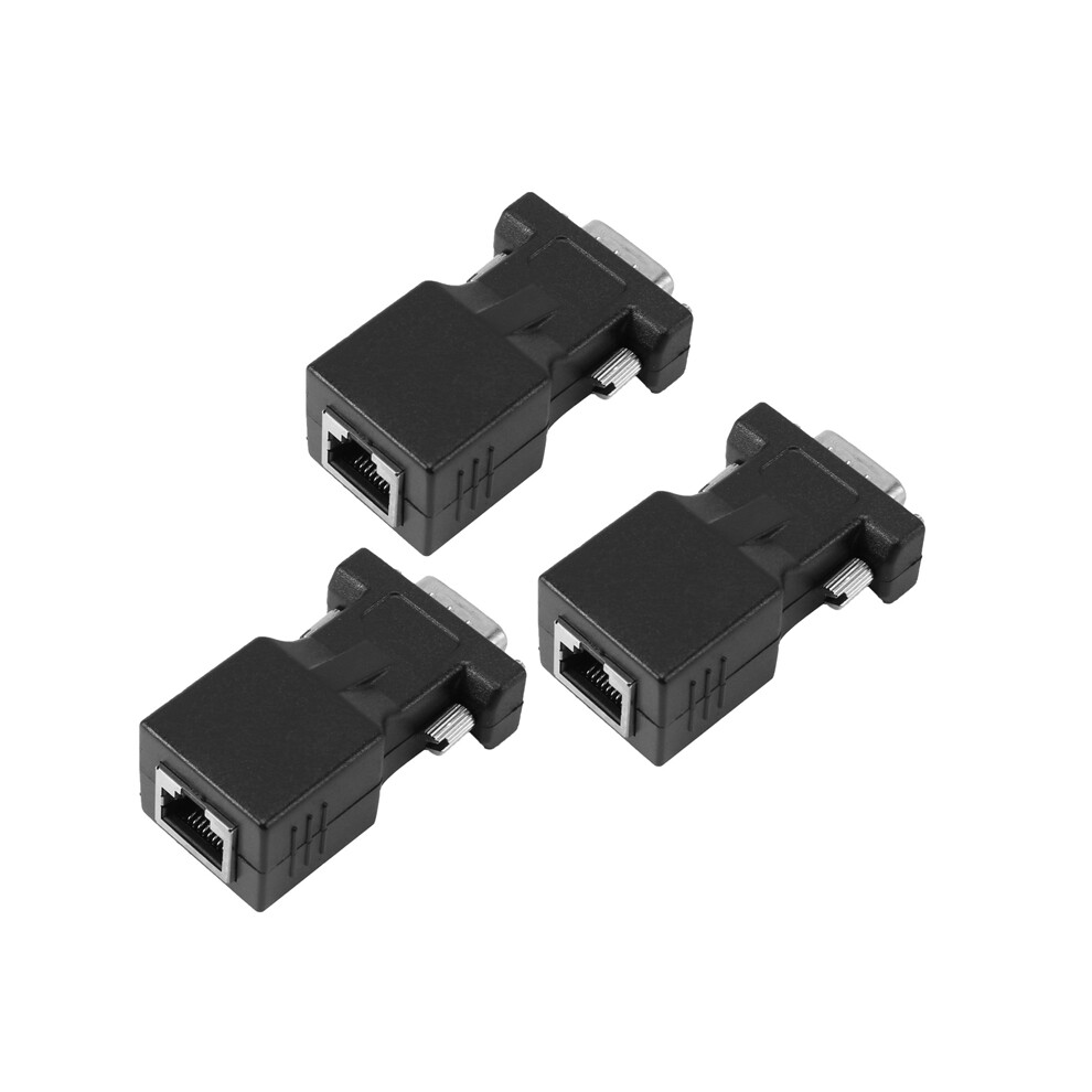 Vga Extender Male To Lan Cat5 Cat6 Rj45 Network Cable Adapter 4853542303629