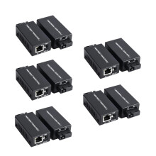 5 Paar Mini Gigabit Fiber Optische Media Converter 100/1000Mbps Transceiver Ethernet Switch SC Naar RJ45 20Km Co