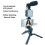 Mobile Phone Tripod Kit with Microphone LED Fill Vlog Video B 6