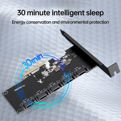 Προσαρμογέας SSD PCIe σε 5 θύρες SATA 3 III 3.0 6Gbps 2