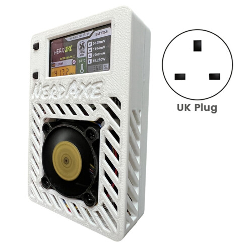 Miner Nerdminer 500Gh/S S19XP BM1366 ASIC UK PLUG 2