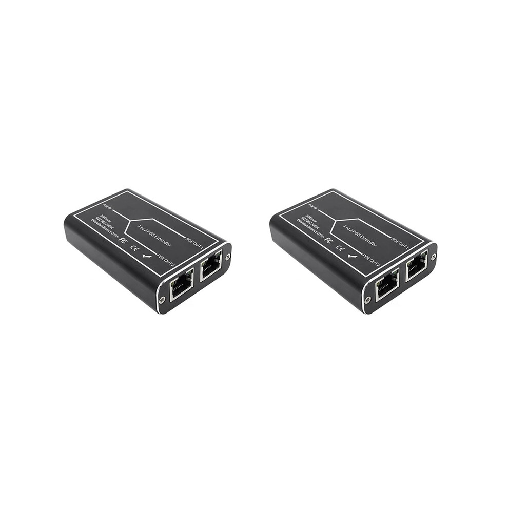 Gigabit Poe Extender 2 Port 1000M Network Switch Repeater 30W 4853542310955