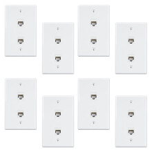 2 szt. 2-portowa płytka ścienna Ethernet, Cat6 żeńska do gniazda RJ45