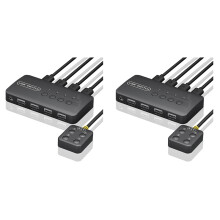 Adaptér zdieľaného ovládača KVM prepínača USB, 4 vstupy a výstupy