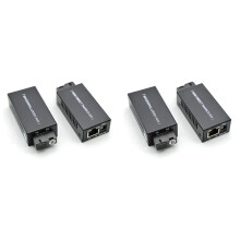 2 Paar Gigabit 100/1000M A/B SC Ethernet Vezelschakelaar Mediaconverter Rj45 Optische Zendontvanger 20KM Fibra-Schakelaar