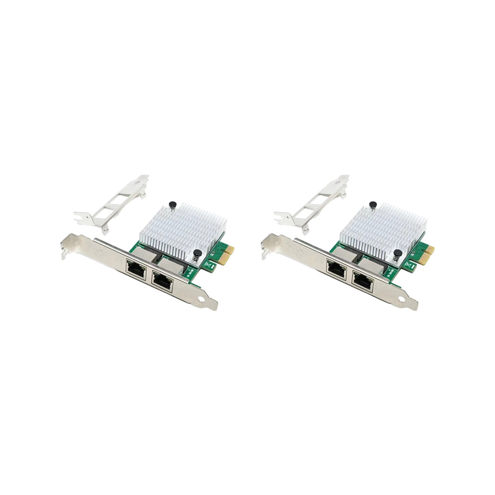 2 Rj45 Port Pcie X1 Realtek 8111F+Asm1082e Chipset Lan Network Card 4853542307252