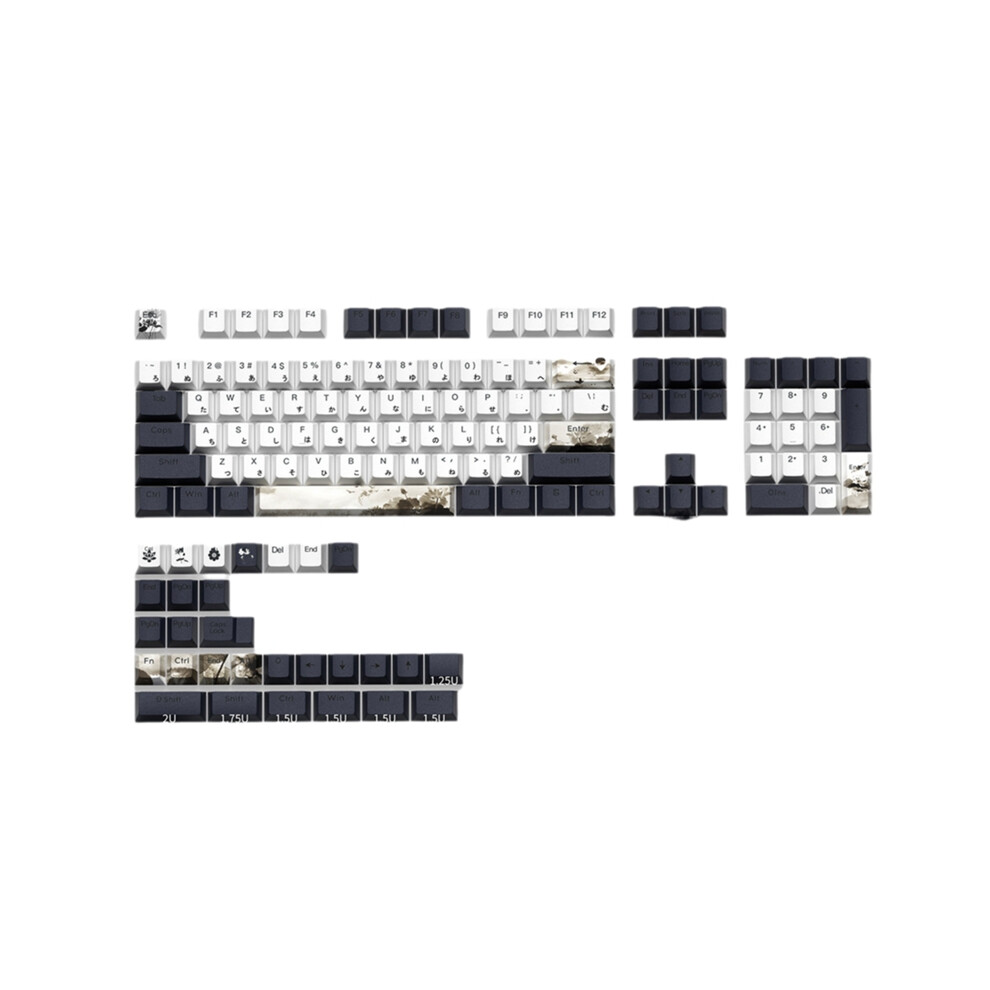 Juego De Teclas Con 133 Pbt Cherry Keycaps, Japonesas Personalizadas Para Teclados MecáNicos 60/84/98/108-image