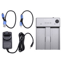 M.2 NVMe Cloner Dual Bay, Aluminium, USB-C, Duplicator Offline Clone EU-Stekker