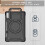 Custodia per tablet con supporto girevole e tracolla, nera 5